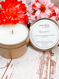 jasmine flower scented candle